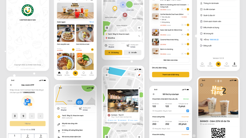 BV Bạch Mai - Canteen Mobile App Design