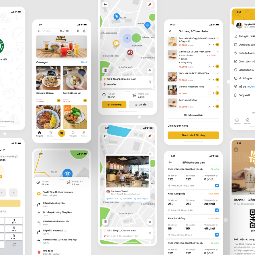 BV Bạch Mai - Canteen Mobile App Design